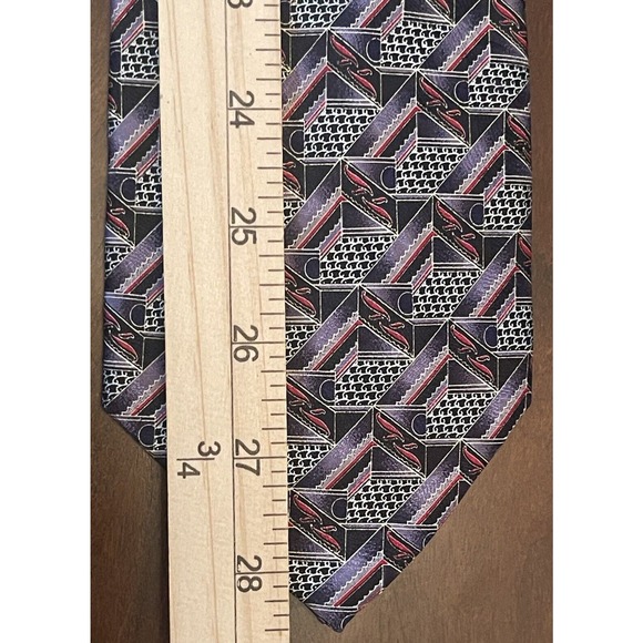 John Hill Executive Collection 100% Silk Men’s Neck Tie Made In Italy - Picture 5 of 9